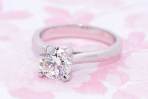 A 1.54 Carat Classic Brilliant Cut Diamond Solitaire Ring