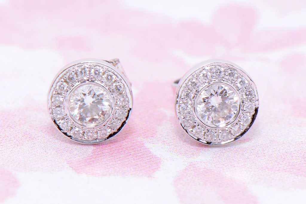 Diamond Daisy Cluster earrings