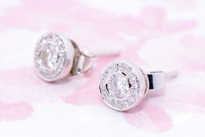 Diamond Daisy Cluster earrings