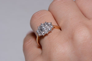 Mixed cut Diamond Cluster ring