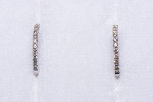 Dainty 9ct Diamond Hoop Earrings