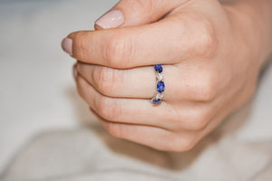 Sapphire and Diamond Eternity Ring