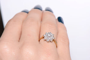 Twentieth Century Diamond Cluster Ring