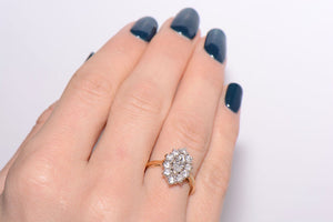 Diamond Marquise Cluster ring