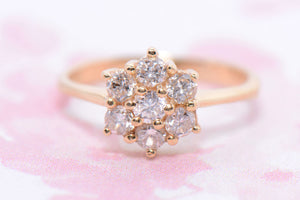 Pretty 0.63 Carat Diamond daisy cluster ring