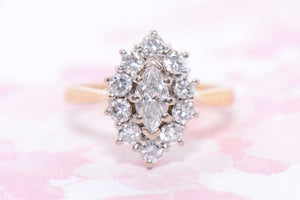 Diamond Marquise Cluster ring