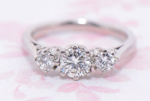 Platinum and Diamond Trilogy ring