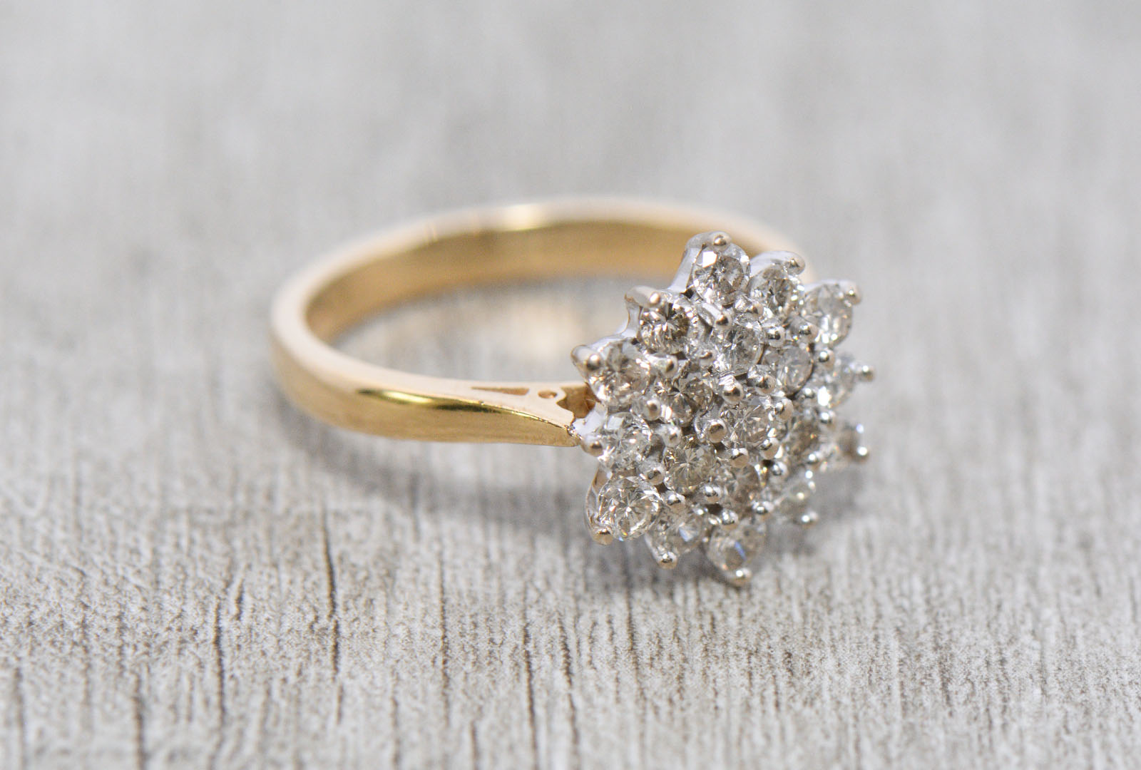 Twentieth Century Diamond Cluster Ring