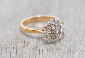 Twentieth Century Diamond Cluster Ring