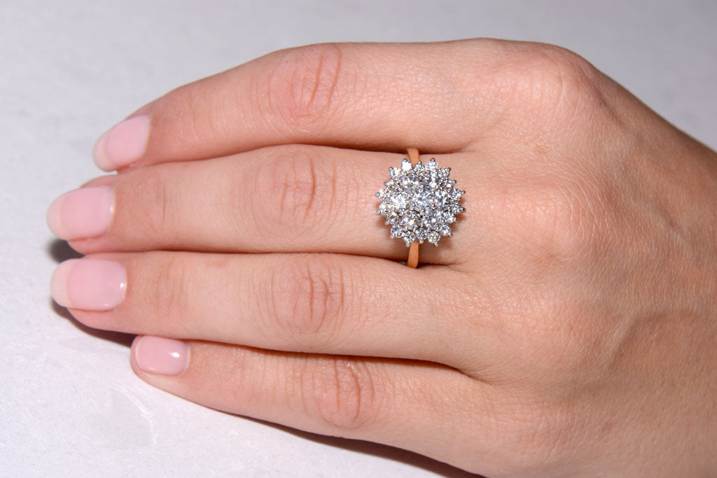 Beautiful Twentieth Century Diamond cluster ring