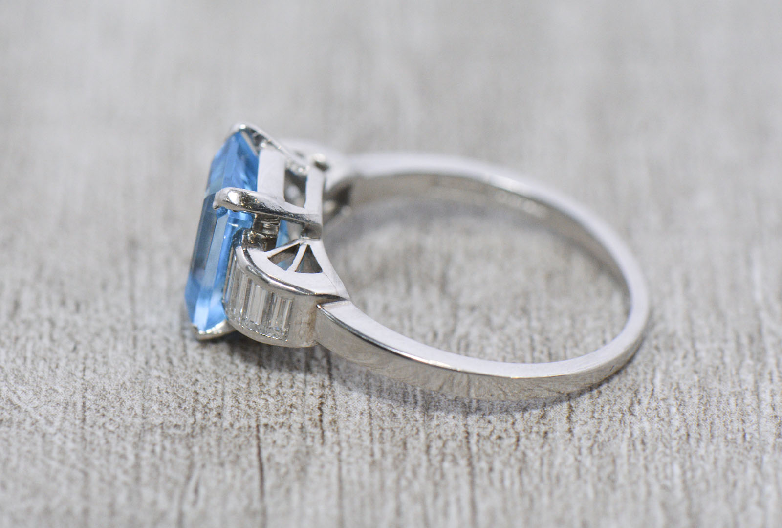 Swiss Blue Topaz and Diamond Ring – Charlotte Emily Jewellery