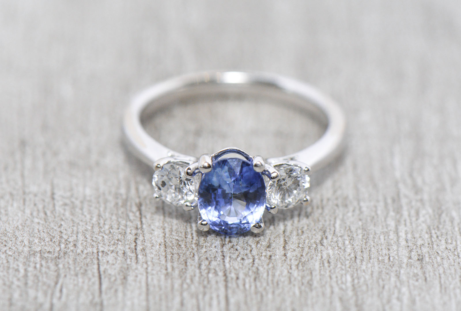 Sapphire and Diamond Trilogy Ring