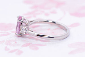 Rose pink Topaz and Diamond ring