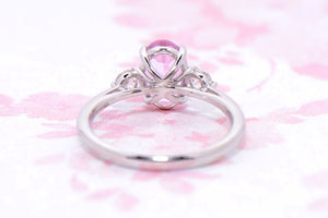 Rose pink Topaz and Diamond ring