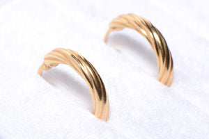 18ct Yellow Gold hoop earrings