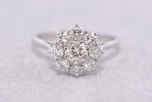 Twentieth Century Diamond Daisy Cluster Ring