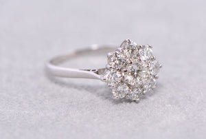 Twentieth Century Diamond Daisy Cluster Ring