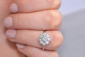 Twentieth Century Diamond Daisy Cluster Ring