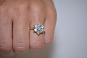 Twentieth Century Diamond Cluster Ring