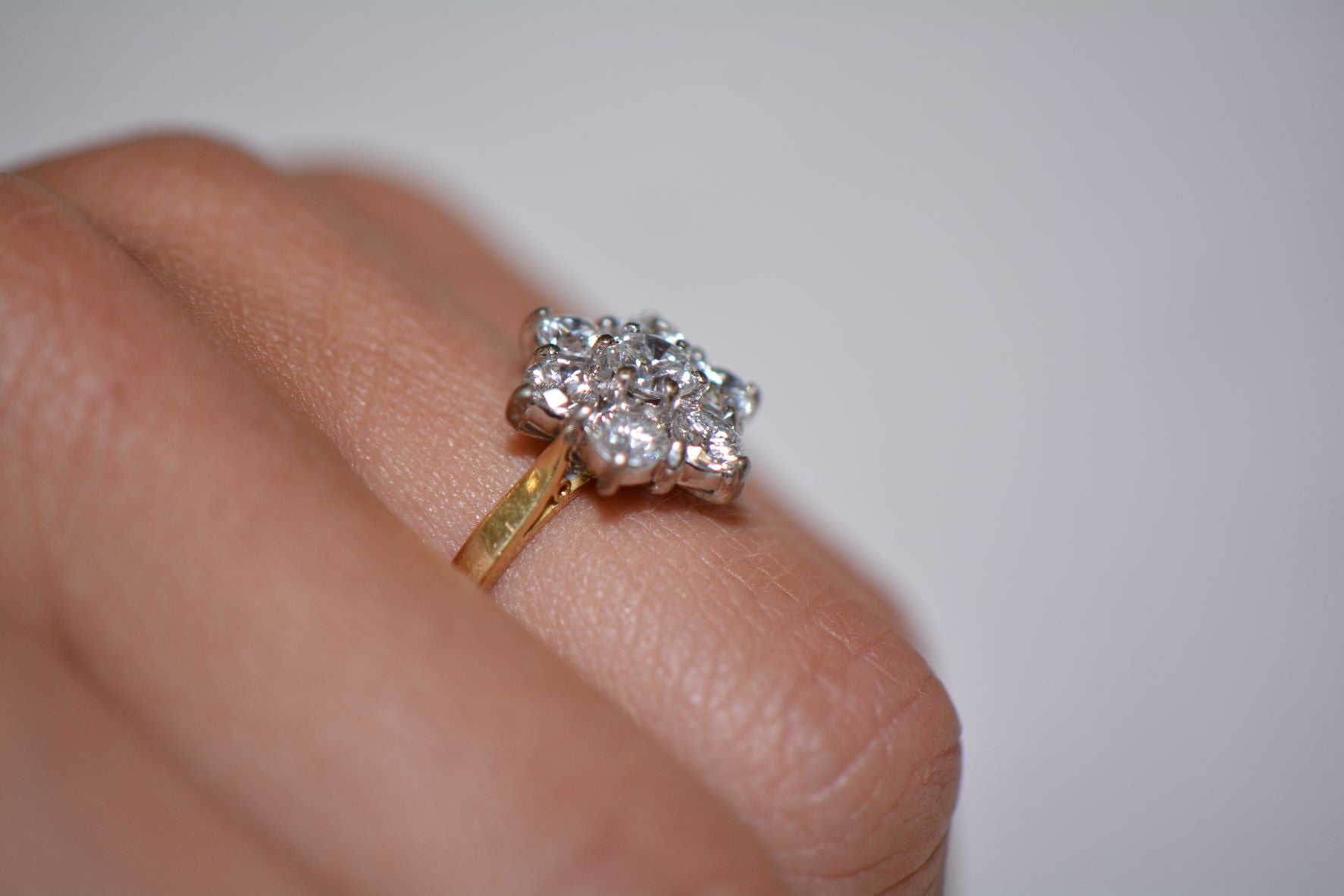 Twentieth Century Diamond Cluster Ring