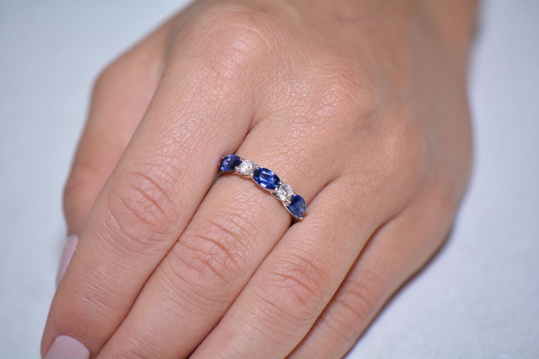 Sapphire and Diamond Eternity Ring