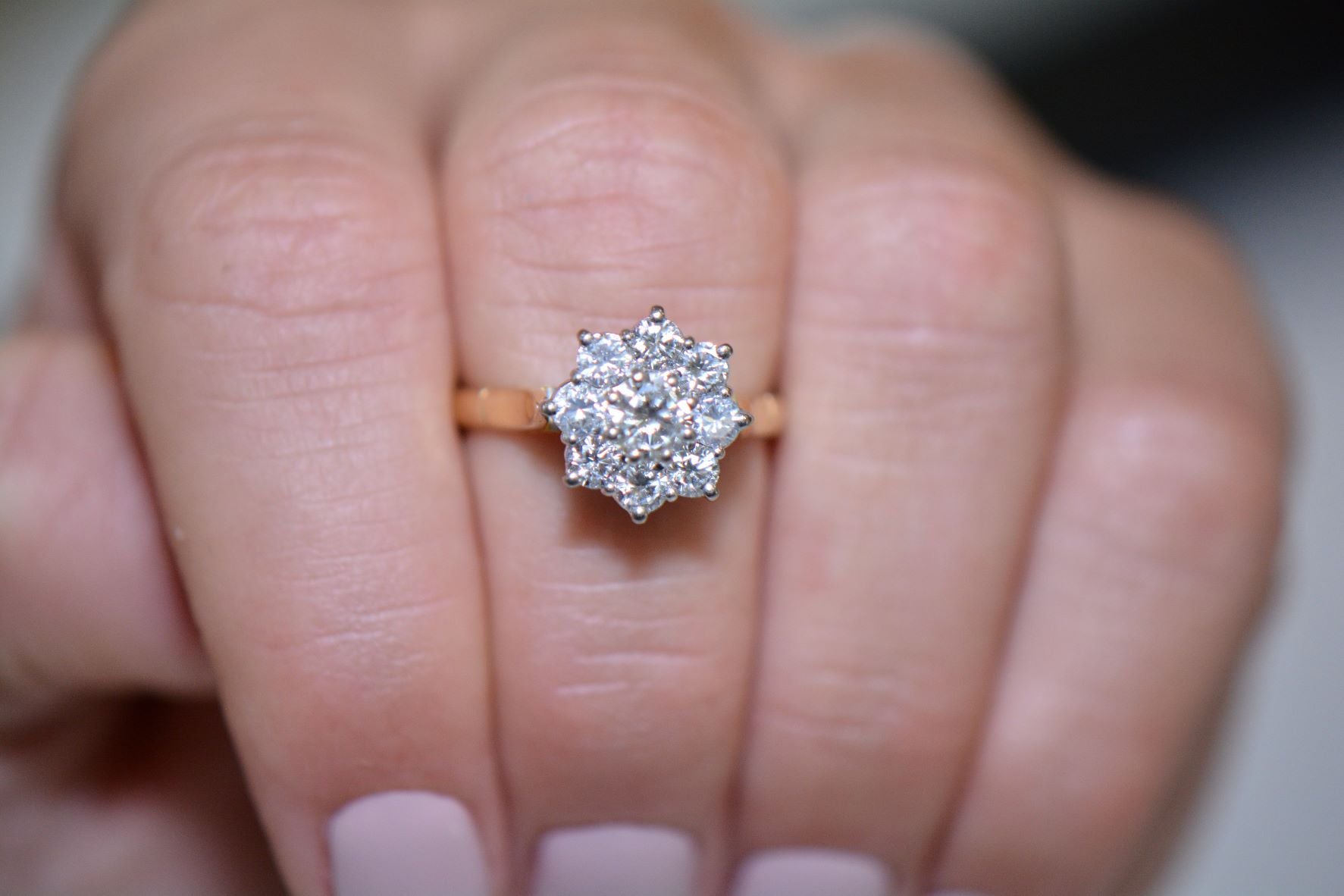 Twentieth Century Diamond Daisy Cluster ring