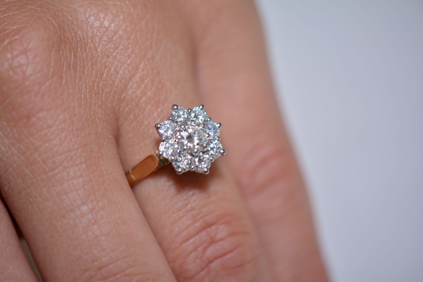 Twentieth Century Diamond Daisy Cluster ring