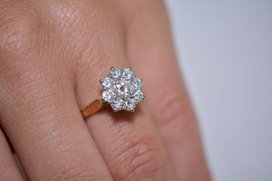 Twentieth Century Diamond Daisy Cluster ring