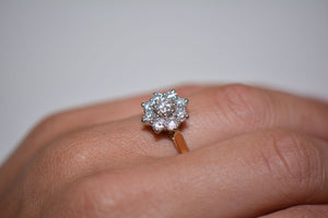 Twentieth Century Diamond Daisy Cluster ring