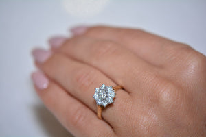 Twentieth Century Diamond Daisy Cluster ring