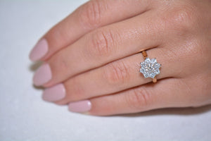 Twentieth Century Diamond Daisy Cluster ring