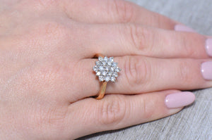 Twentieth Century Diamond Cluster Ring