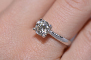 A 1.54 Carat Classic Brilliant Cut Diamond Solitaire Ring